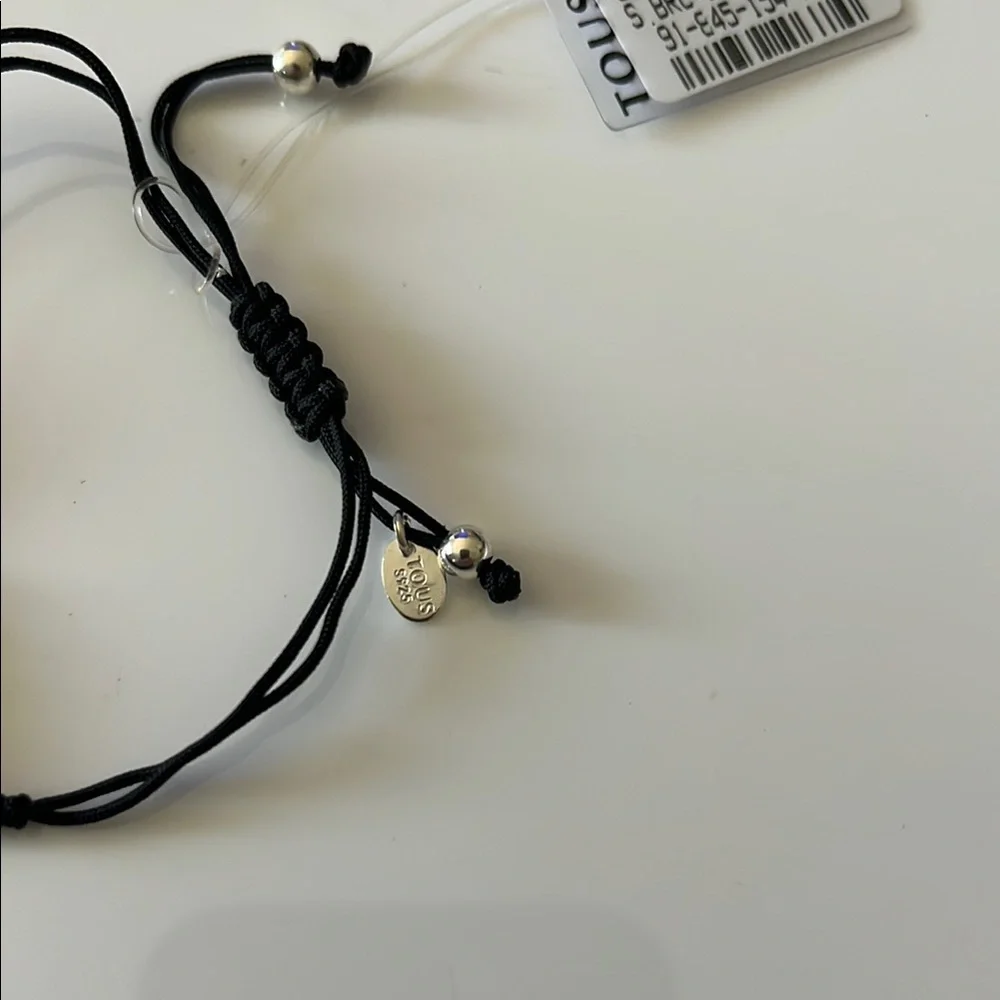 Tous Black Cord Bracelet with Silver Accents - Picture 3 of 3